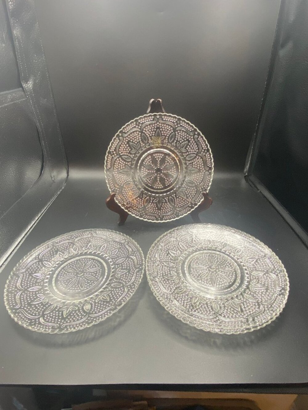Federal Pebble Glass Salad Plates